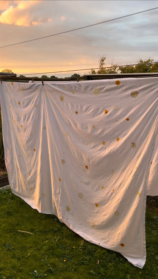 Eco printing with pressed & fresh flowers - Natural Dye Tutorial